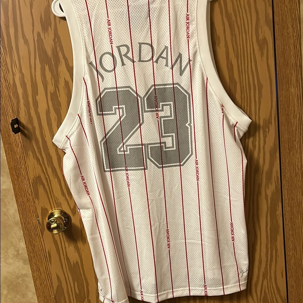 Jordan  White and Red Tank Top